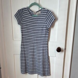 Striped Blue and White Dress